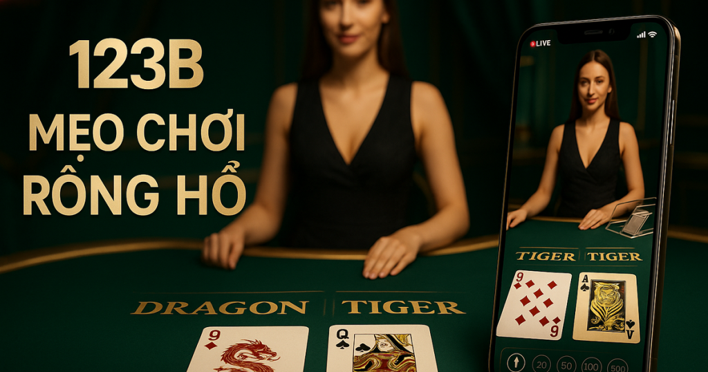 Banner Mẹo chơi Rồng Hổ 123B – Dragon Tiger live dealer 2026